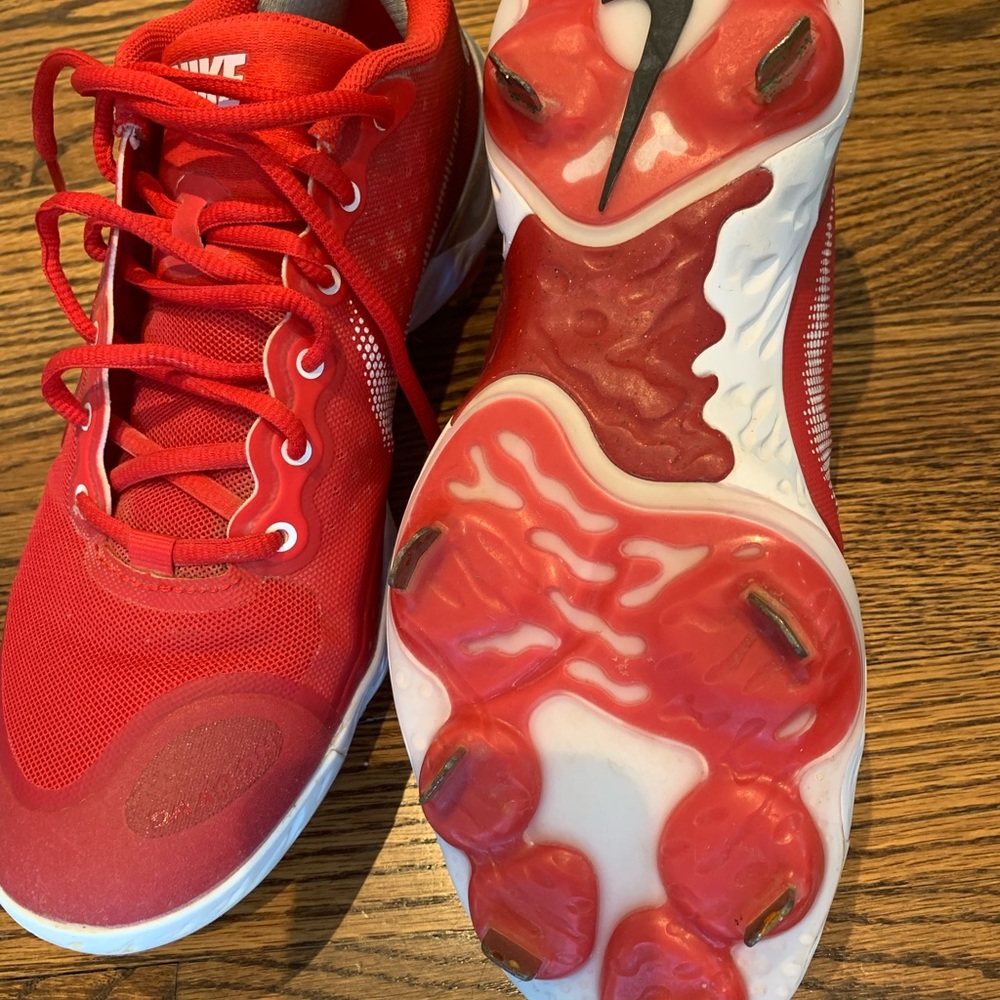 Nike “Universal Red” Alpha Huarache 3 Baseball/Softball Cleats - Picture 2 of 5